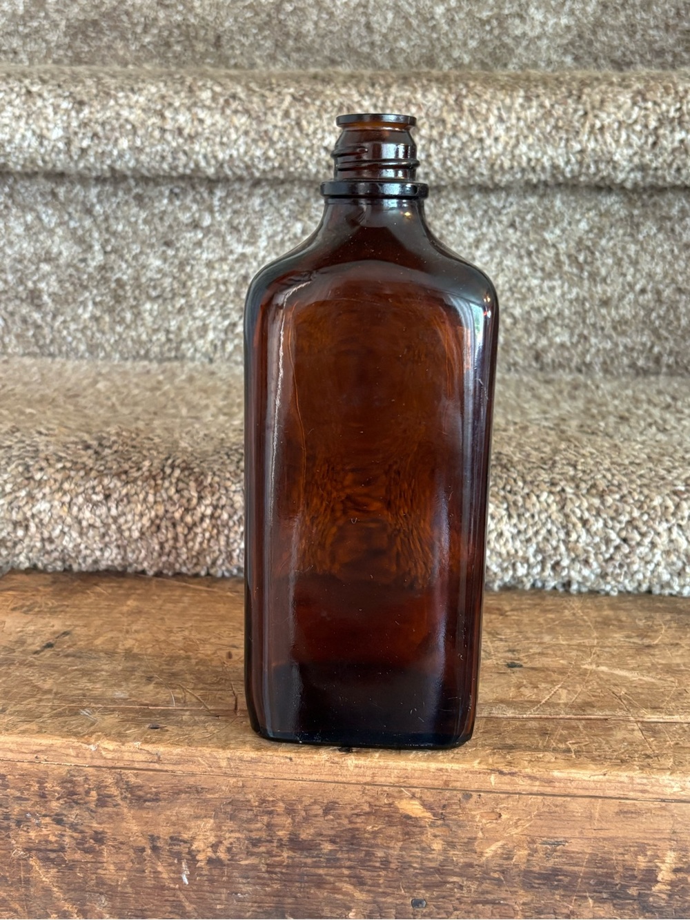 Amber Glass Decorative Bottle - Home Accents